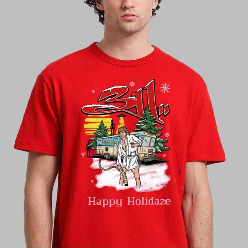 311 Shooters Full Happy Holidaze 2024 Christmas Style T-Shirt 311 Merch Gifts For Band Fans 311 Shooters Full Happy Holidaze 2024 Christmas Style T-Shirt 311 Merch Gifts For Band Fans
