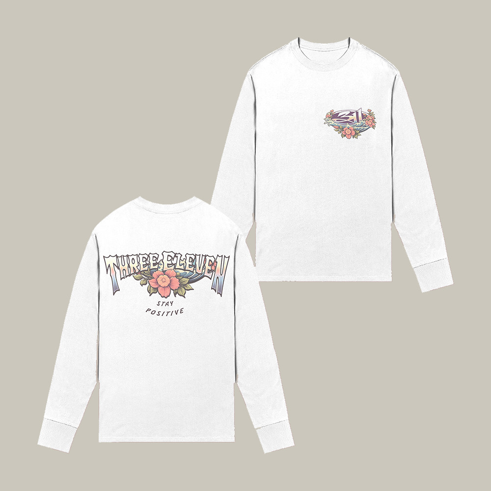 311 Three Eleven Flower Long Sleeve Shirt 90s Vintage Style Band Clothing Cool Gift For Him