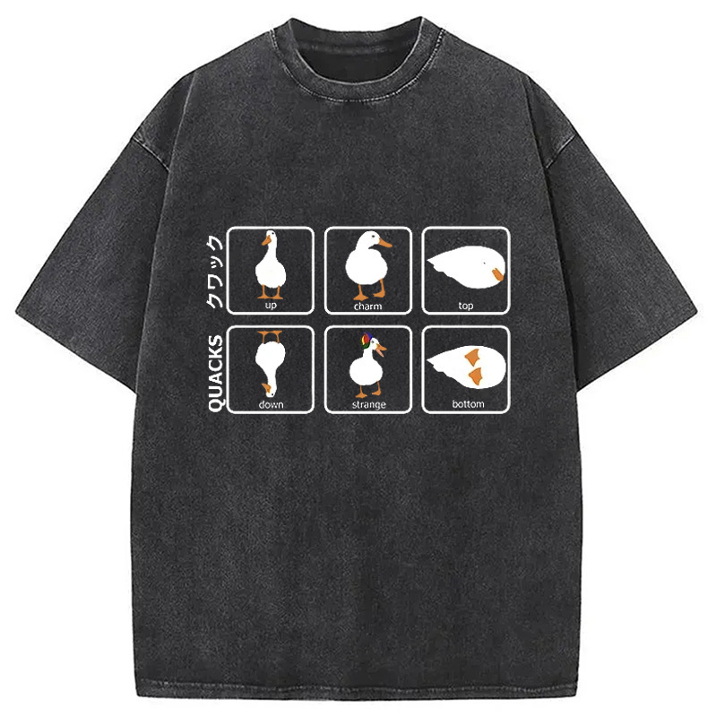 3D Illustration Of A Duck Washed T-Shirt Funny Graphic Gift For Friends Gifts For Her