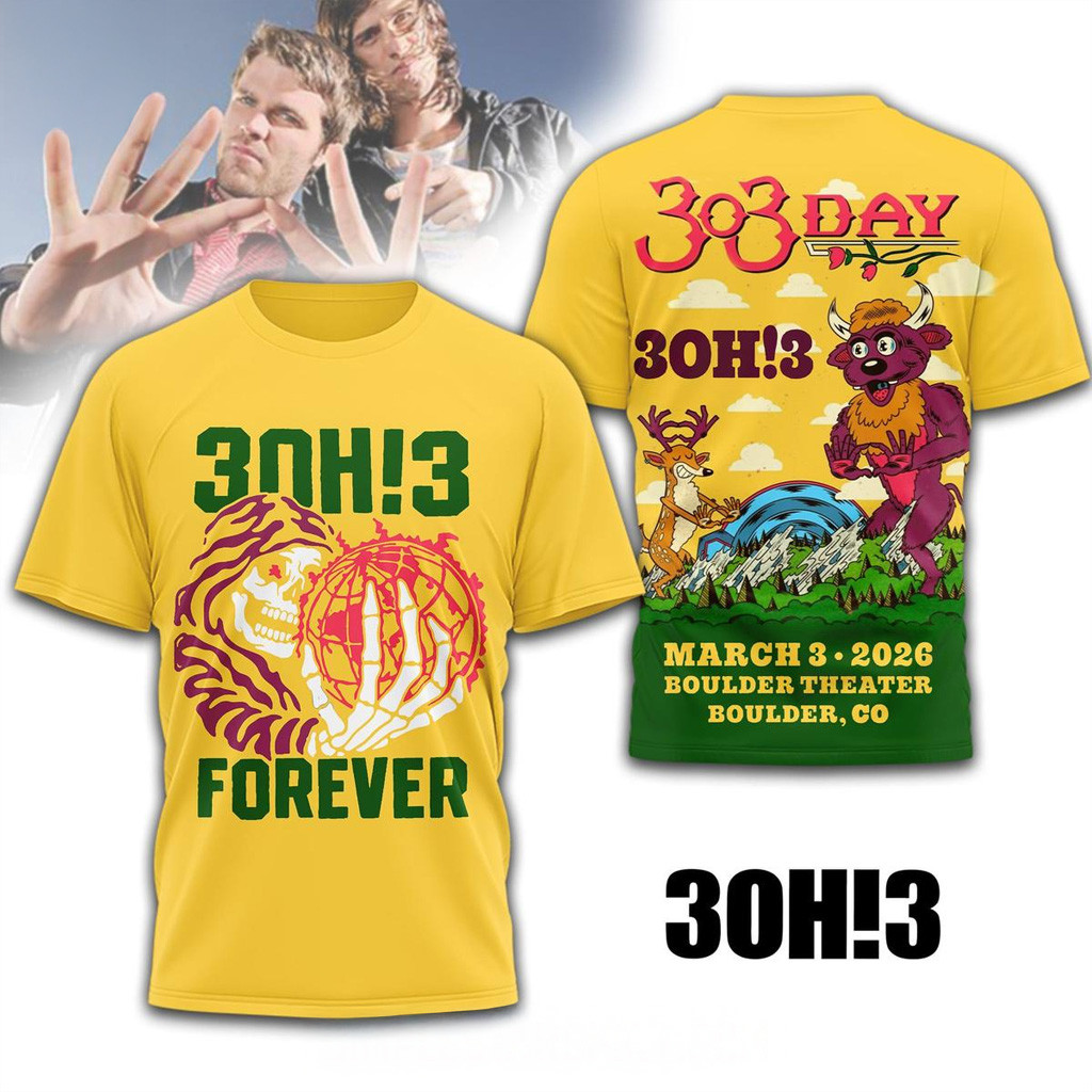 3OHI3 Forever Tour 2026 T-Shirt Gifts For Band Fans 3OHI3 Forever Tour 2026 T-Shirt Gifts For Band Fans