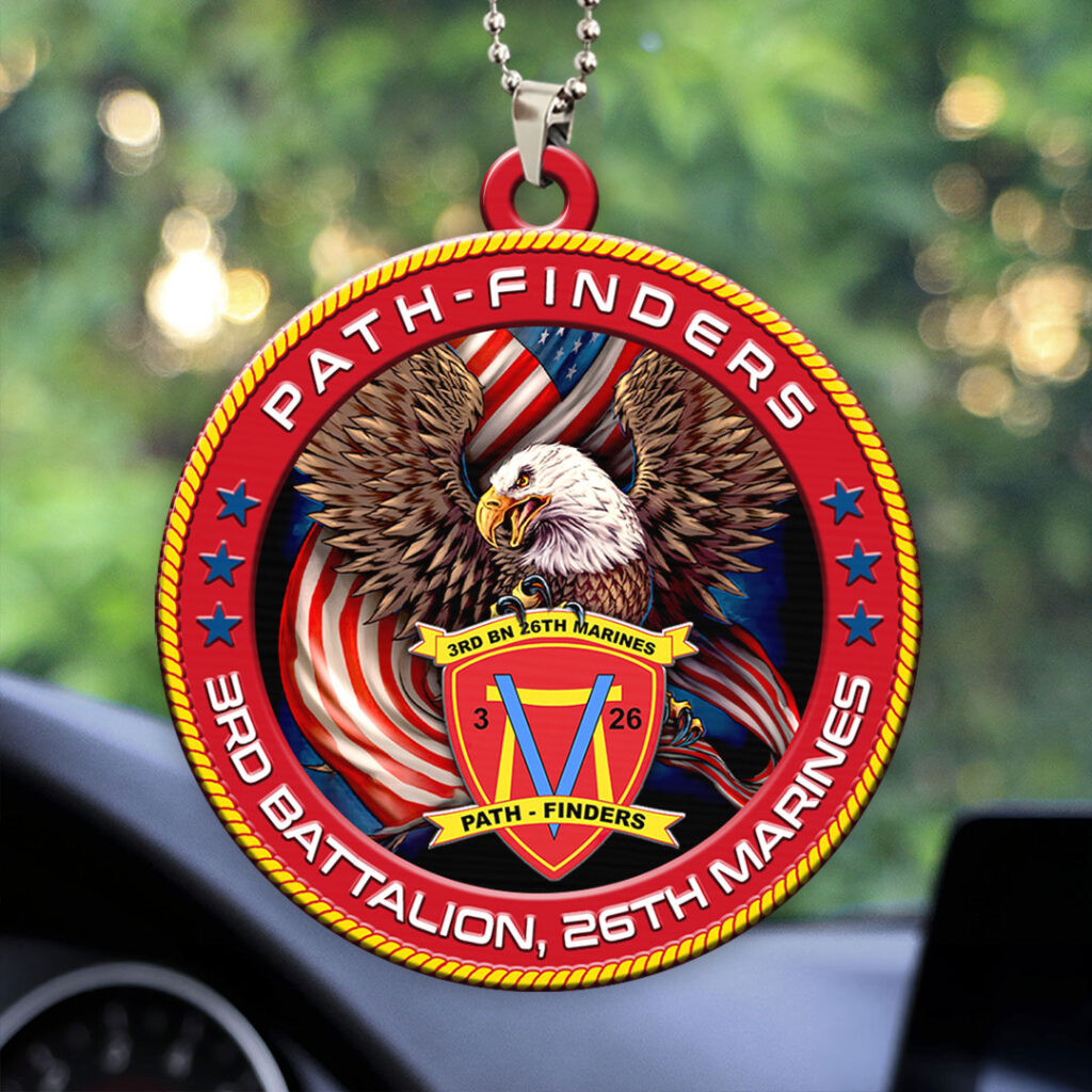 3rd Battalion 26th Marines Car Ornament Eagle Pathfinders Car Hanging Decor Gifts