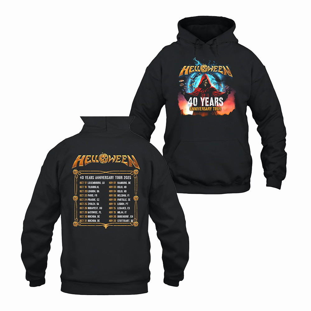 40 Years Anniversary World Tour Hoodie Helloween Pumpkin Merch Gift Ideas For Dad