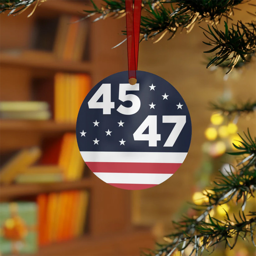 45 47 American Flag Christmas Tree Ornament MAGA Ornament Christmas Gift For Supporters