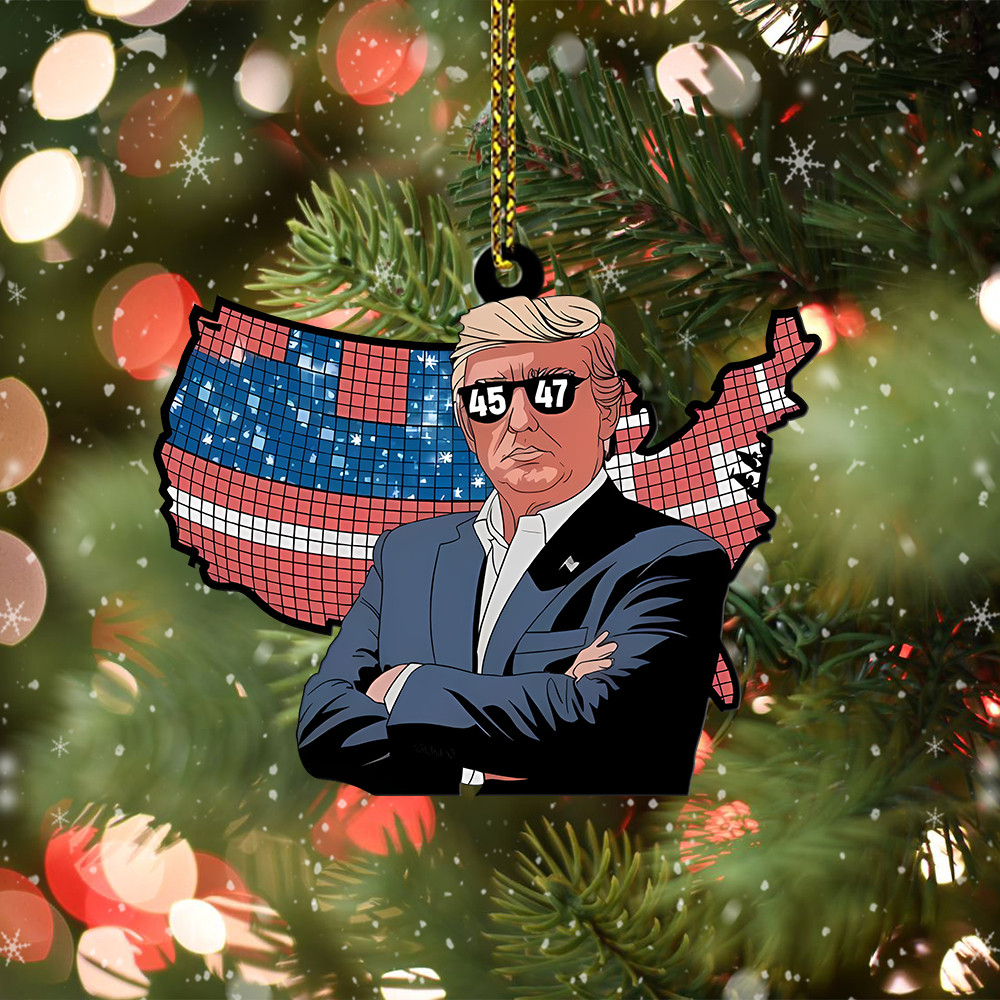 45 47 American Map Ornament Patriotic Xmas Ornament Patriotic Christmas Decorations