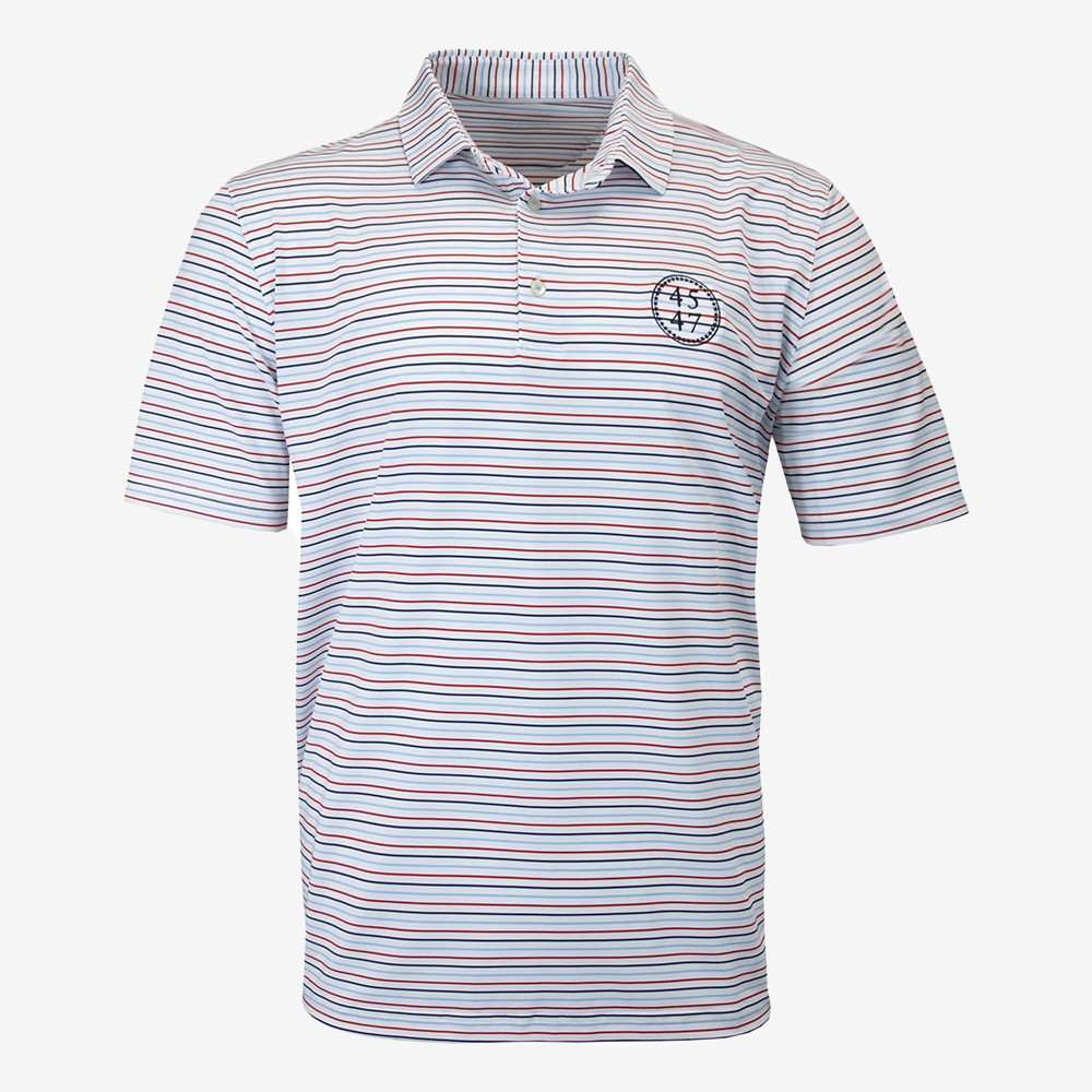 45 47 Game Day Stripe Polo Shirt Support Trump Clothes Good Gifts For Men