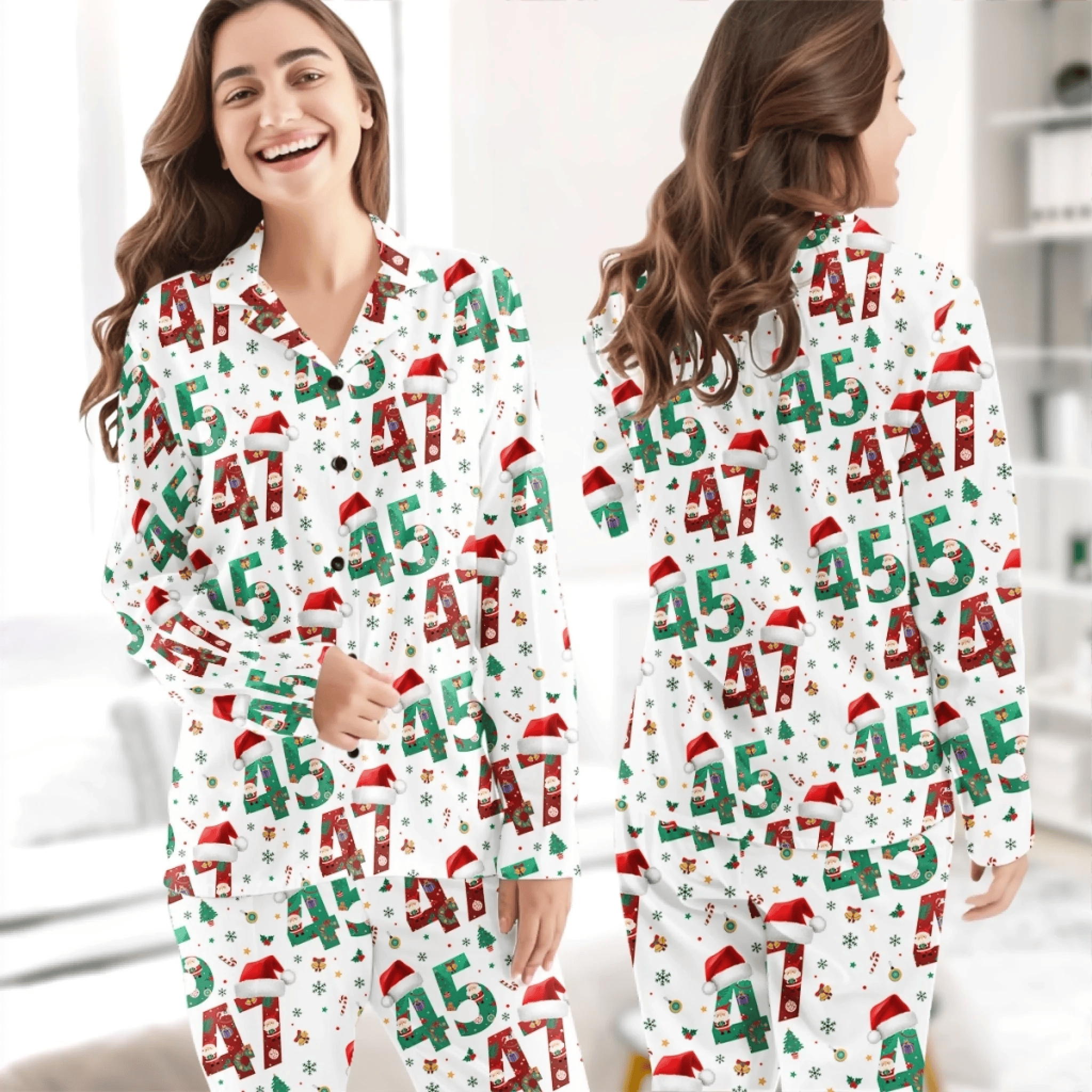 45 47 Republican State Pajamas Conservative Supporters Pajamas - Secret Santa Gift for Mom