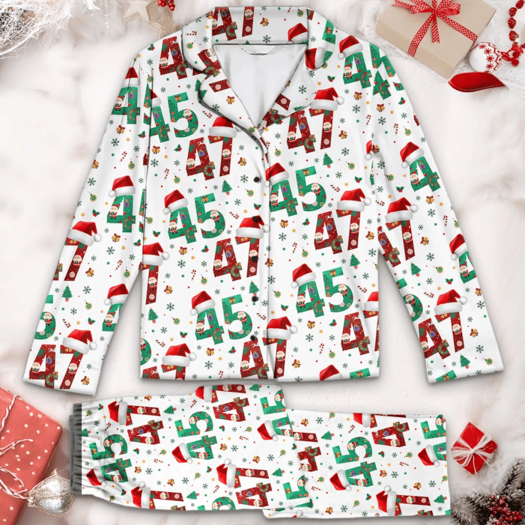 45 47 Republican State Pajamas Conservative Supporters Pajamas - Secret Santa Gift for Mom