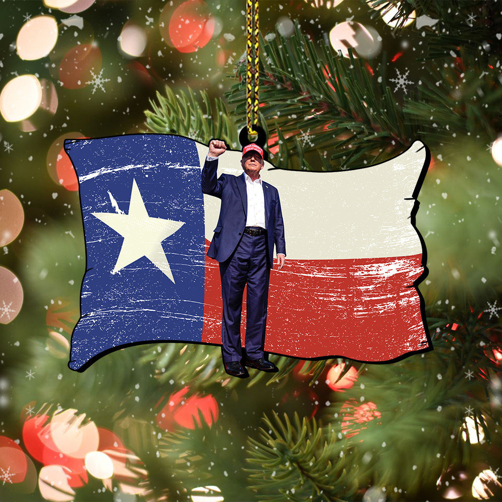 45 47 Texas Flag Ornament Patriotic Christmas Ornament Holiday Decor