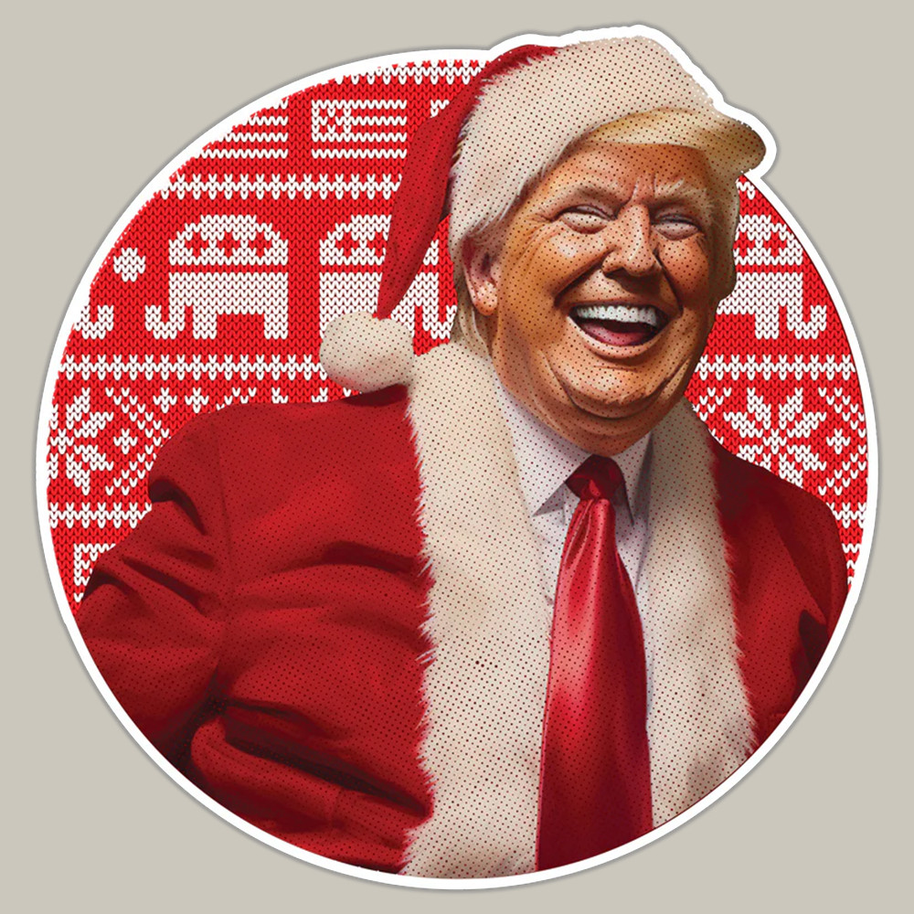 47Th US President Santa Claus Christmas Tree Ornament Funny Pose Supporter Christmas Gifts