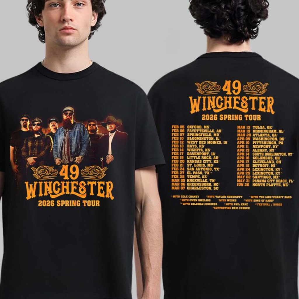 49 Winchester 2026 Spring Tour North American City Dates T-Shirt Fan Merch Gifts For Him 49 Winchester 2026 Spring Tour North American City Dates T-Shirt Fan Merch Gifts For Him
