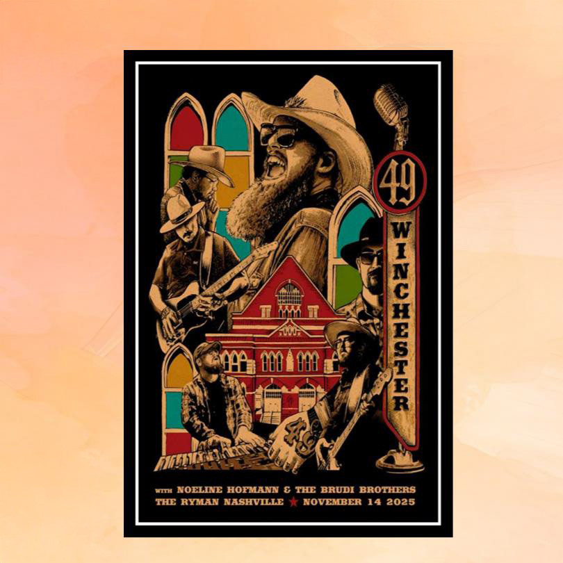 49 Winchester Merch The Ryman Nashville November 14 2025 Concert Poster Gifts For Music Lovers