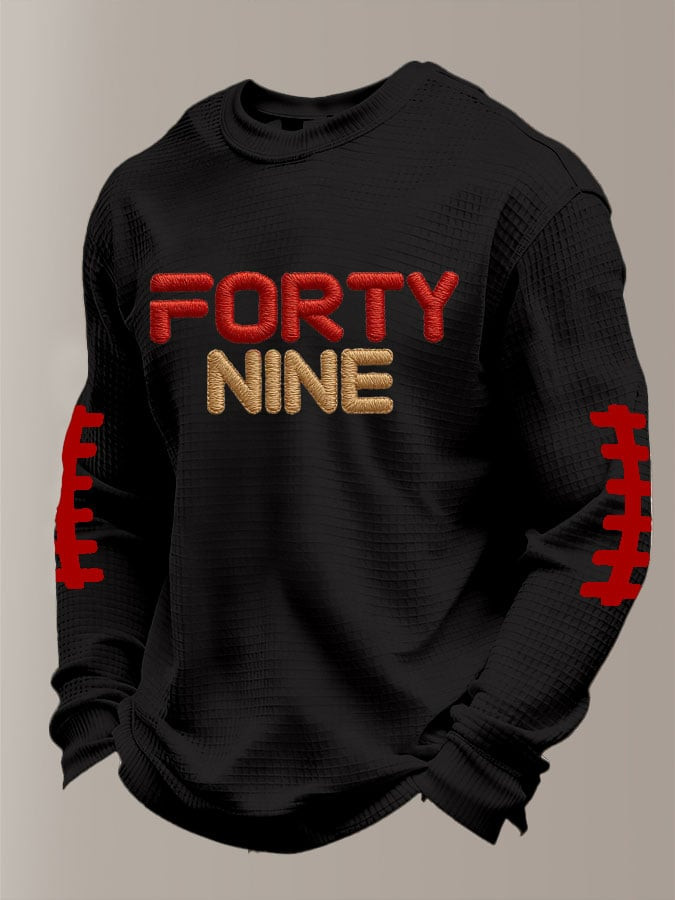 49ers Super Bowl Waffle Long Sleeve Shirt Forty Nine Shirt Game Day Merch 49ers T-Shirt Gifts