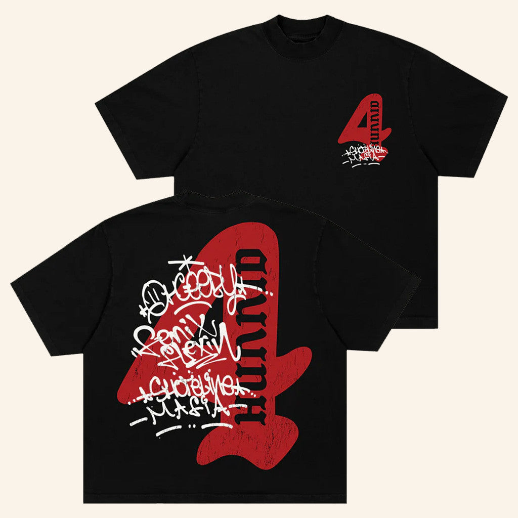 4Hunnid Merch 4Hunnid X Shoreline Mafia 4 T-Shirt Gift Ideas For Husband 4Hunnid Merch 4Hunnid X Shoreline Mafia 4 T-Shirt Gift Ideas For Husband
