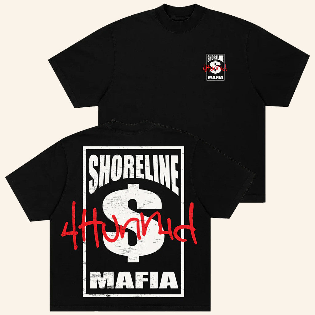 4Hunnid Merch 4Hunnid X Shoreline Mafia Cash Money Black T-Shirt Gift Ideas For Husband 4Hunnid Merch 4Hunnid X Shoreline Mafia Cash Money Black T-Shirt Gift Ideas For Husband