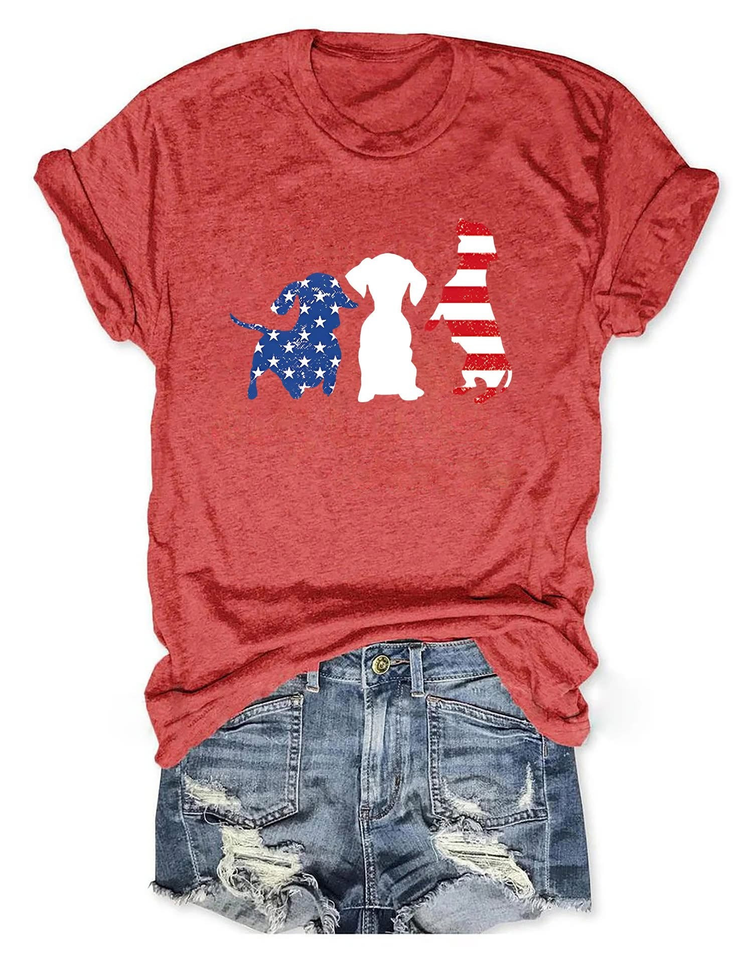 4th Of July Dachshund Women's T-Shirt Gifts For Dachshund Lovers