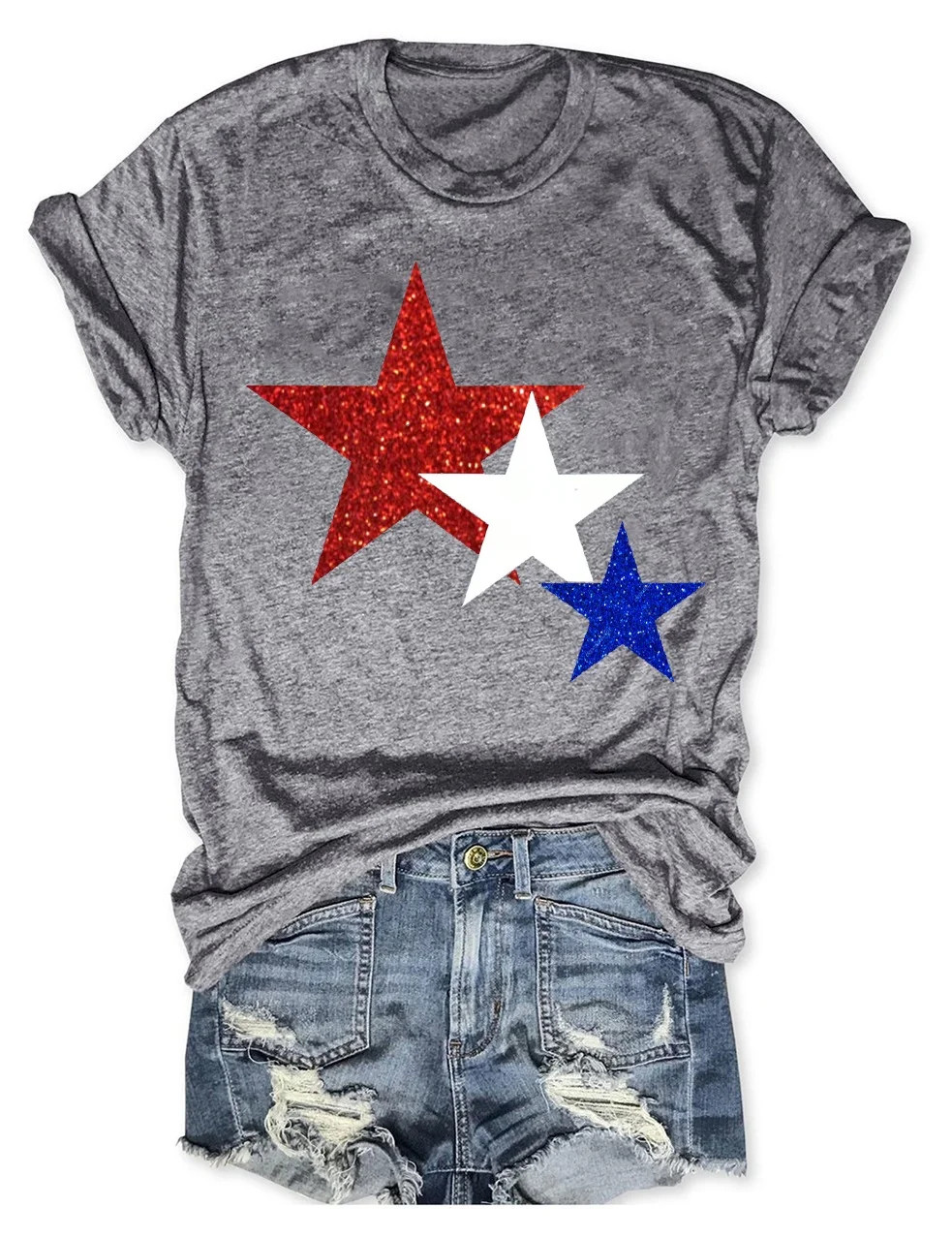 4th Of July Sparkle T-Shirt Patriotic Celebration Gift Independence Day Merch Fun
