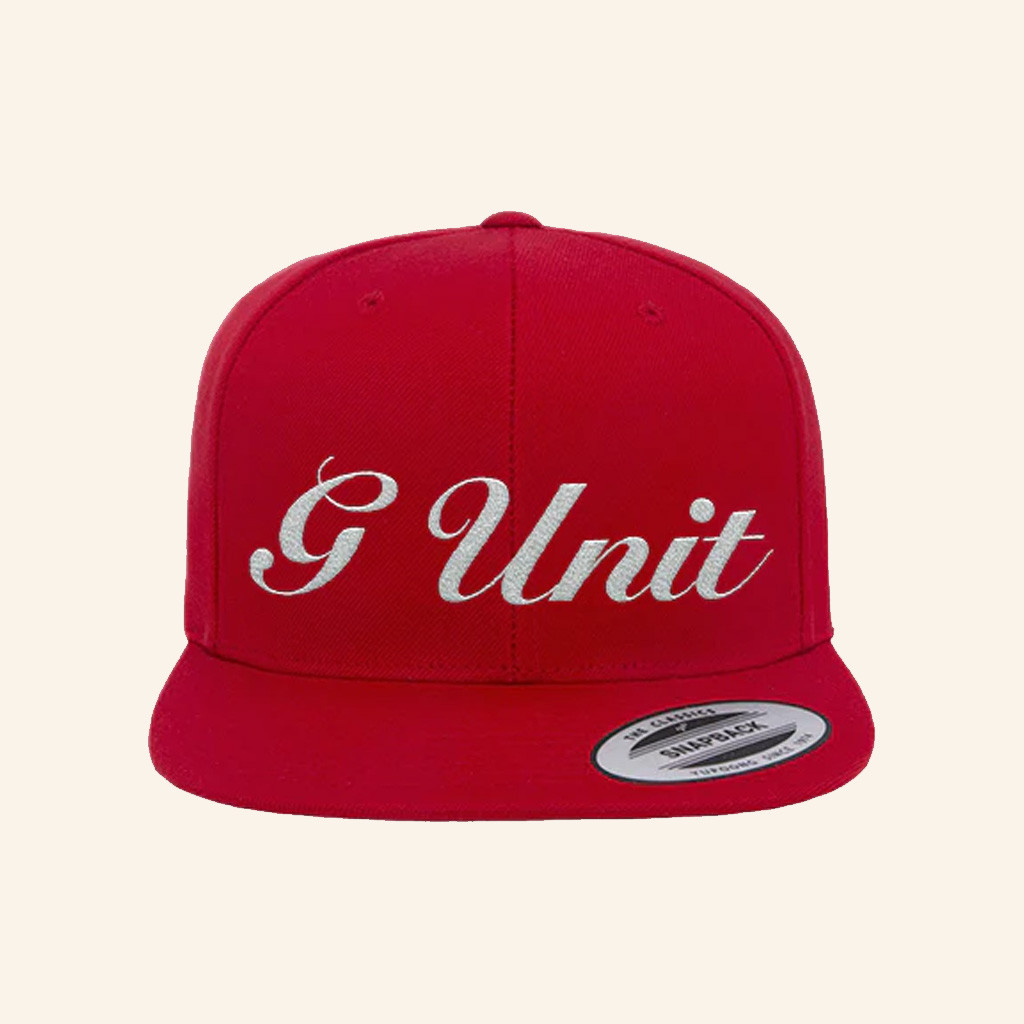 50 Cent Merch G Unit Red Snapback Hat Embroidered Christmas Present Ideas For Men