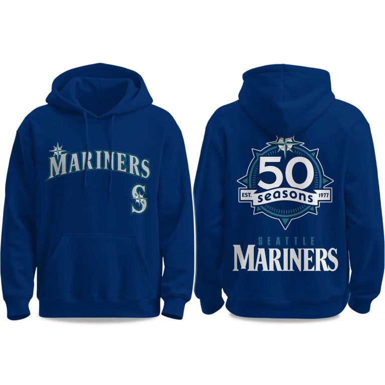 50 Seasons Merch Seattle Mariners Hoodie Game Day Clothing Seattle Mariners Gear For Brother