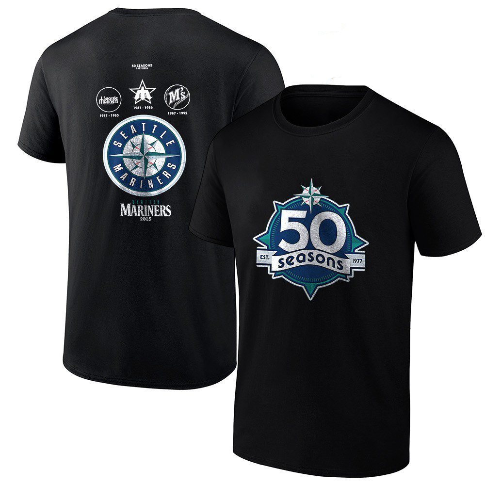 50 Seasons Merch Seattle Mariners T-Shirt Baseball Clothes Game Day Gear For Husband