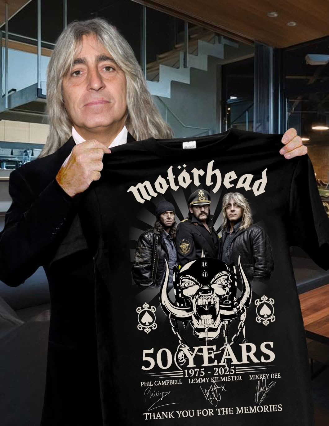 50 Year 1975-2025 Motorhead Band T-Shirt Thank You For The Memories Shirt Rock Band Fan Gifts