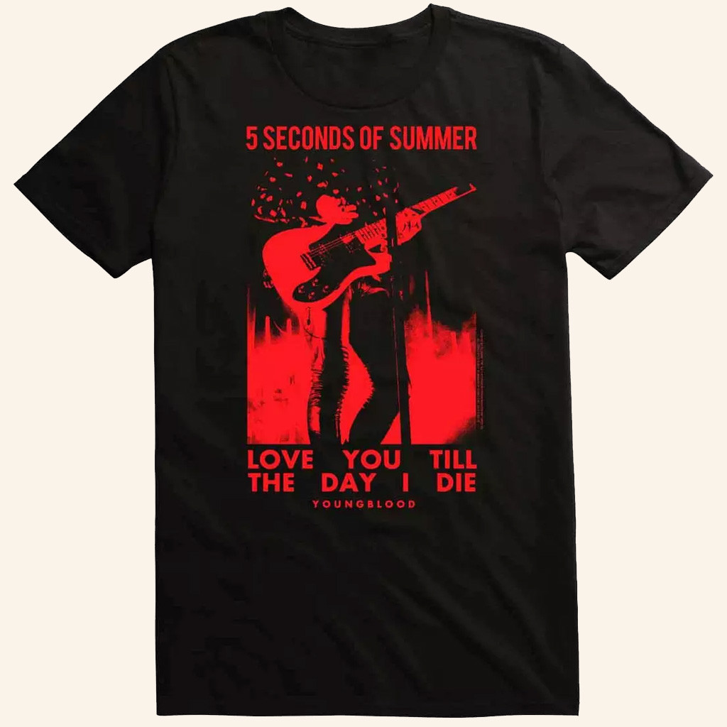 5SOS Merch 5 Seconds Of Summer Love You Till The Day I Die T-Shirt Gifts For Music Fans
