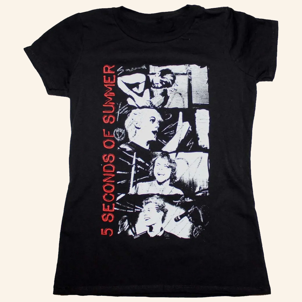 5SOS Merch 5 Seconds Of Summer Stacked Photo T-Shirt Best Gifts For Music Lovers