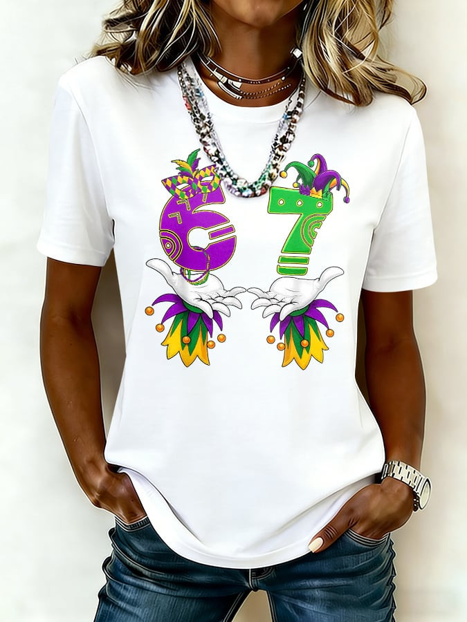 6 7 Mardi Gras T-Shirt Women's Mardi Gras Clothing Unique Gifts For Besties