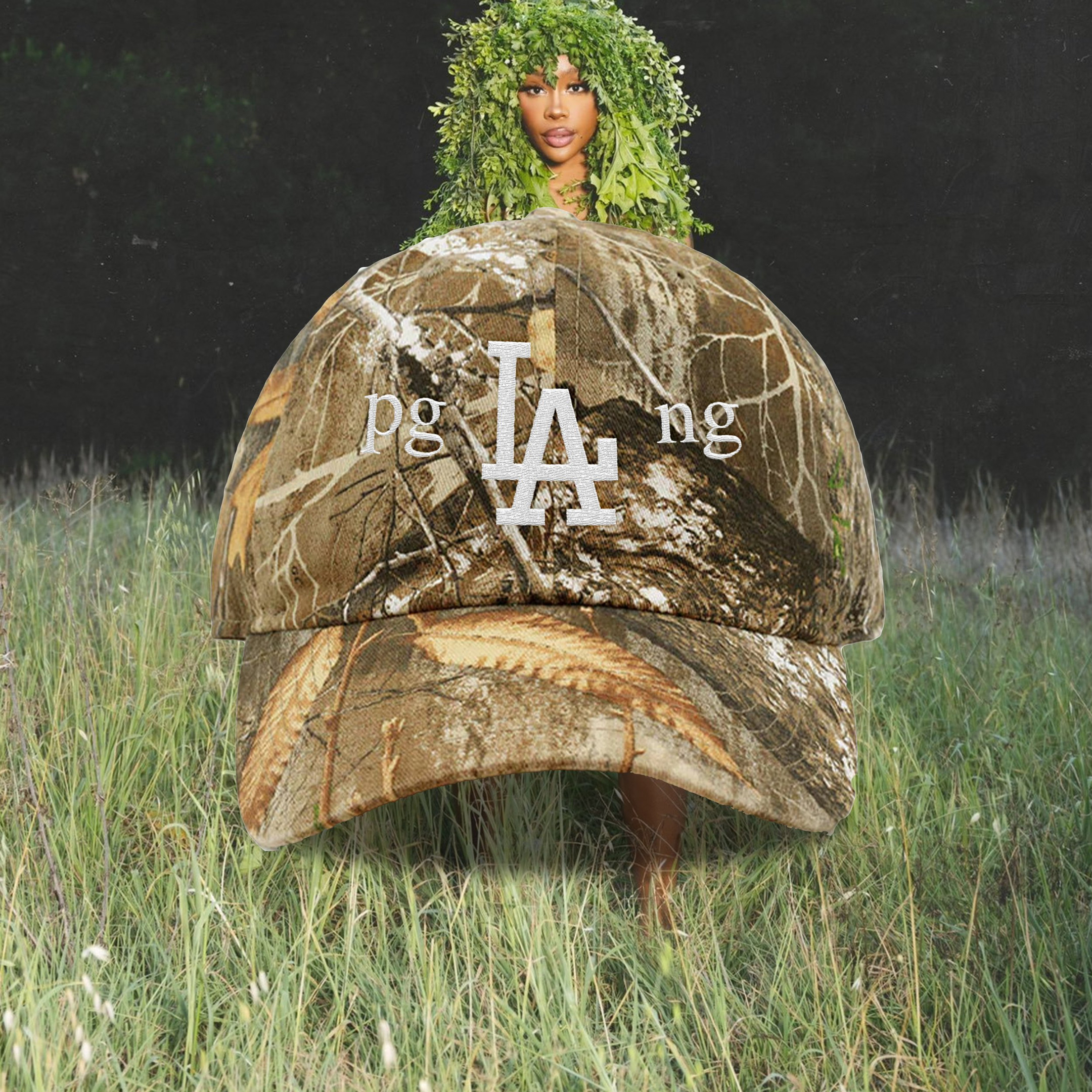 6 Left SZA LANA PgLang LA Dodgers Velcro Camo Hat Gift For Him Her