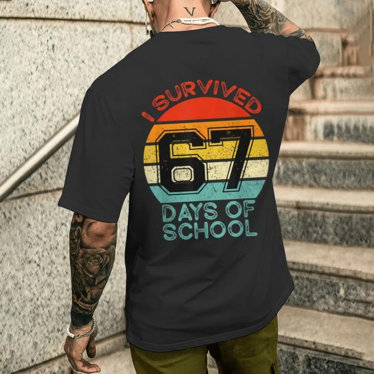 67 Days Of School T-Shirt Sunset Graphic Trendy Student Clothes Gifts For Teens