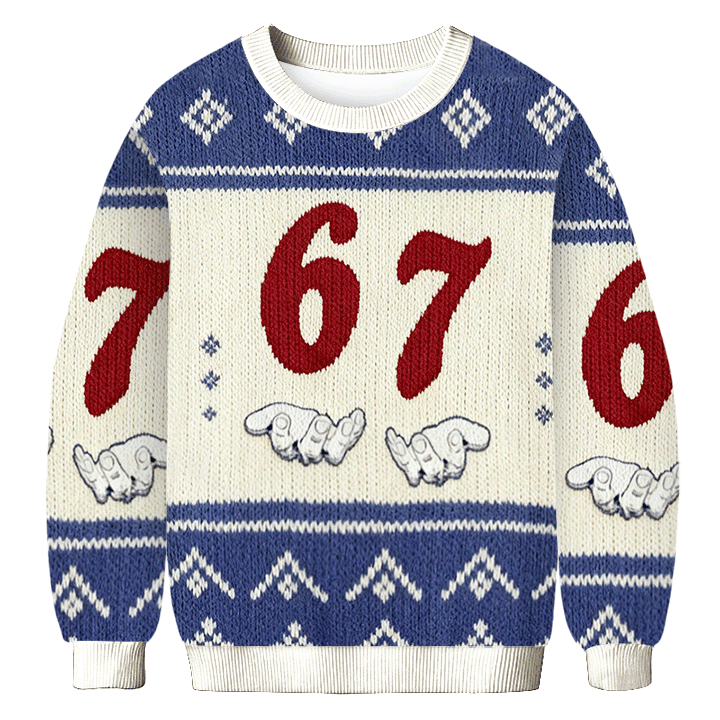 67 Point Life Donut Ugly Sweater Funny Meme Holiday Apparel Christmas Gifts For Teens