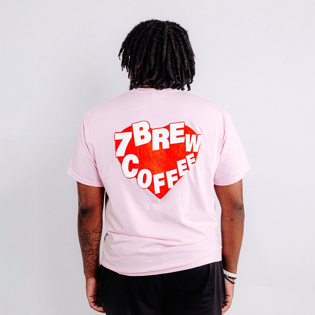 7 Brew Merch Heart Eyes T-Shirt 7Brew Coffee Shirt Birthday Presents For Boyfriend