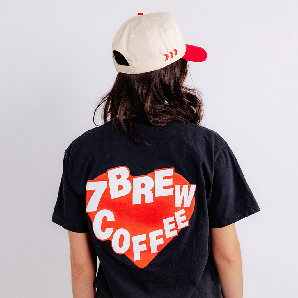 7 Brew Merch Heart Eyes T-Shirt 7Brew Lover Shirt Gift Ideas For Sister