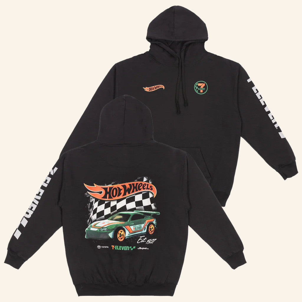 7 Collection Merch 7-Eleven X Hot Wheels Checker Hoodie Gift Ideas For Husband 7 Collection Merch 7-Eleven X Hot Wheels Checker Hoodie Gift Ideas For Husband