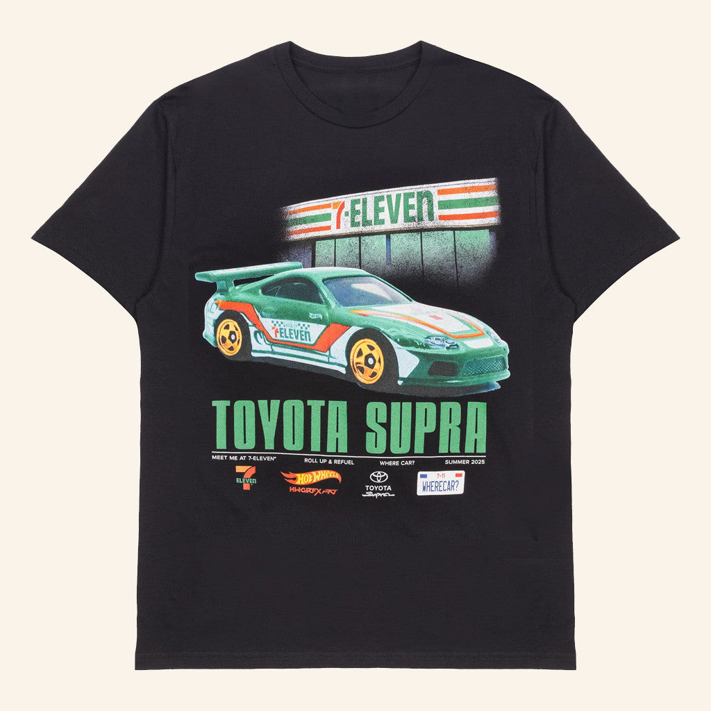7 Collection Merch 7-Eleven X Hot Wheels Toyota Supra T-Shirt Gift Ideas For Him