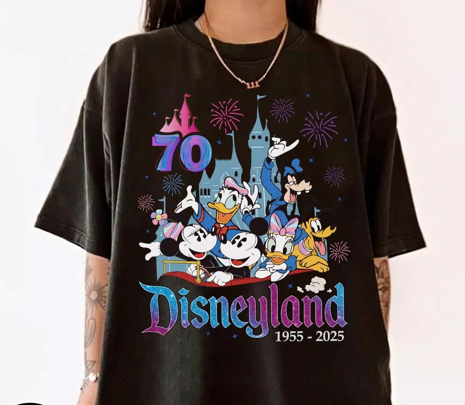 70th Anniversary Disney World 2025 Mickey And Friend T-Shirt Gifts For Disney Fans