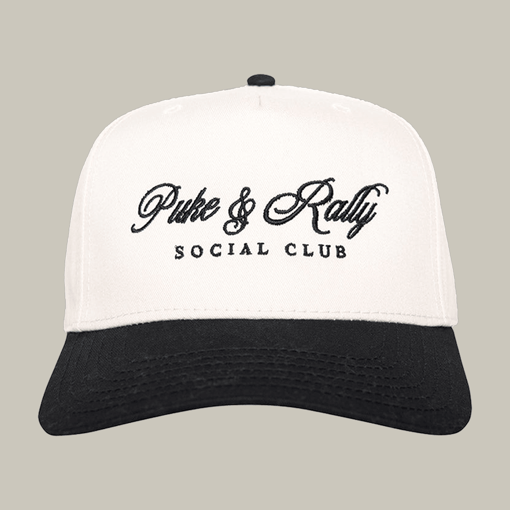 79 Puke & Rally Social Club Two Toned Hat Witty Sayings Katydid Brand Merchandise