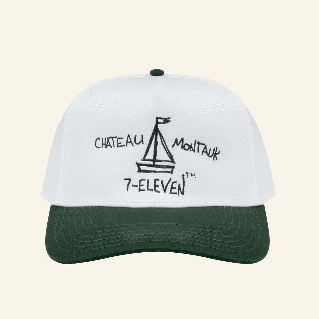 7Collection Merch Chateau Montauk 7-Eleven Sailboat Embroidered Hat Gifts For Him 7Collection Merch Chateau Montauk 7-Eleven Sailboat Embroidered Hat Gifts For Him