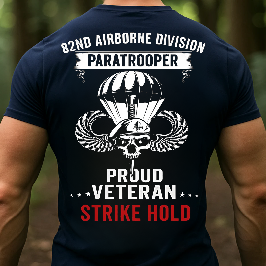 82ND Airborne Division T-Shirt Skull Airborne Design Gift Idea for Veterans Day