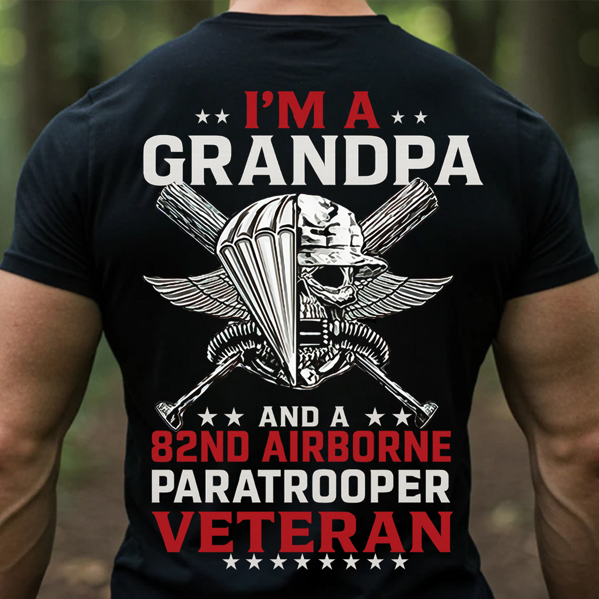 82nd Airborne Veteran Grandpa Shirt U.S. Army Paratrooper Military Shirt Gift for Veterans Day