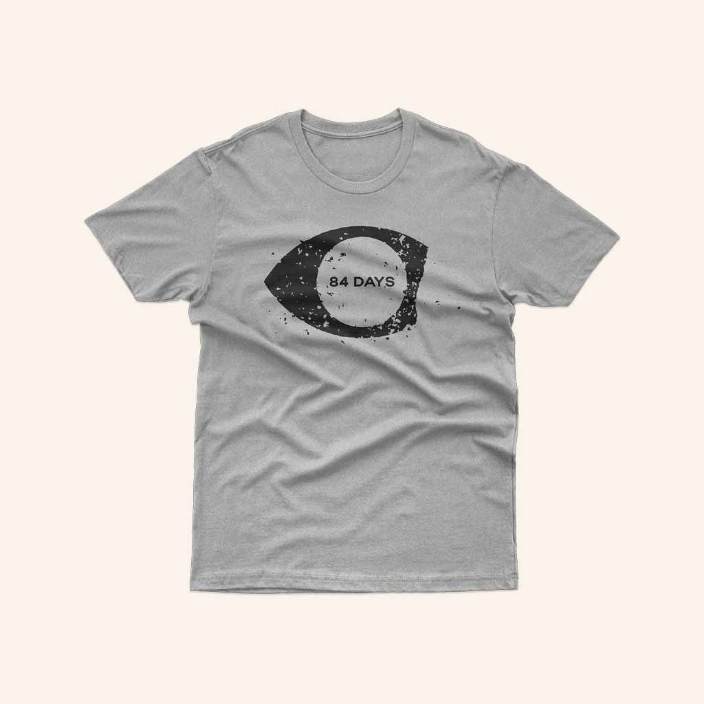 84 Days Merch Eyeball Logo Athletic Grey T-Shirt Birthday Gift For Friends 84 Days Merch Eyeball Logo Athletic Grey T-Shirt Birthday Gift For Friends