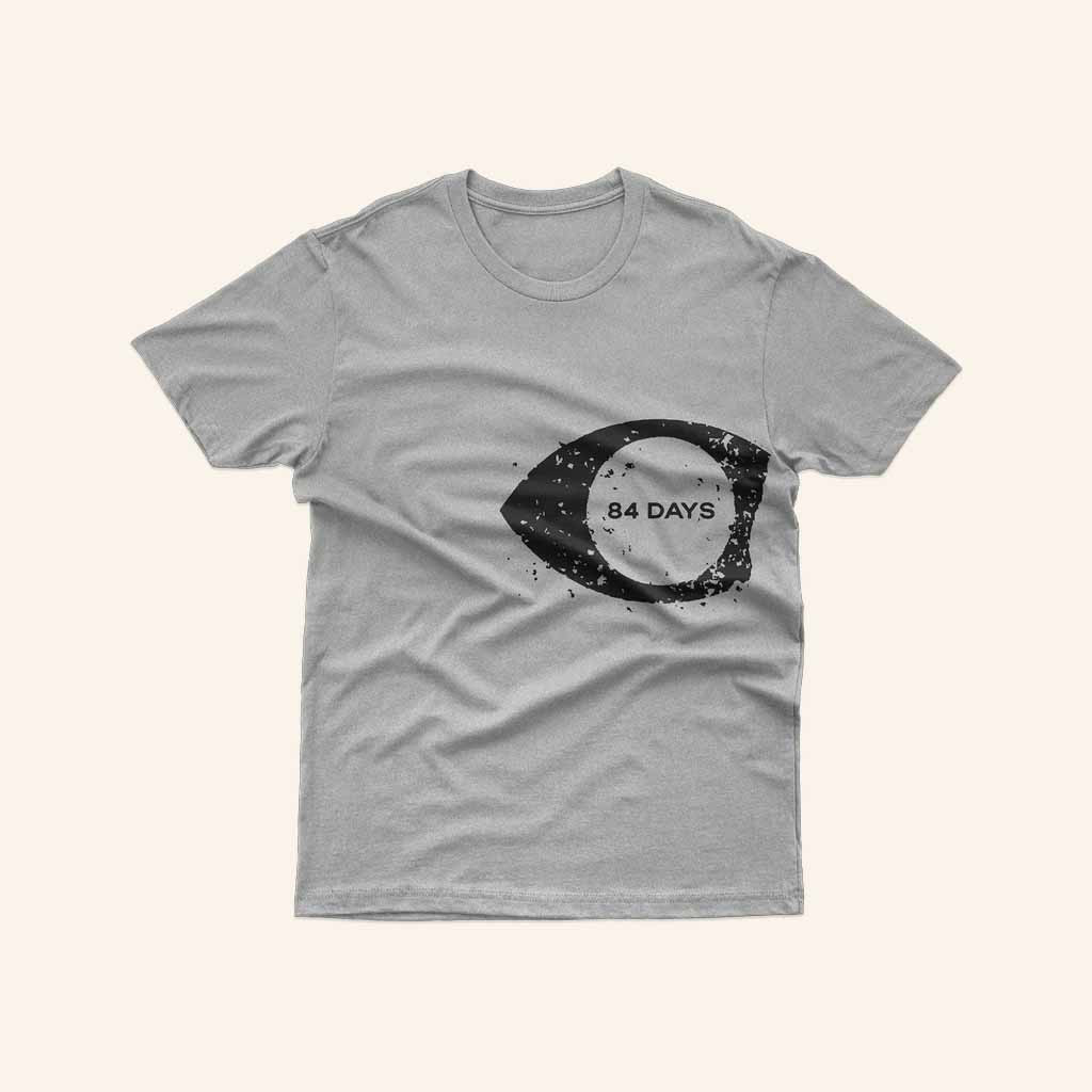 84 Days Merch Eyeball Logo Athletic Grey T-Shirt Birthday Gift For Husband 84 Days Merch Eyeball Logo Athletic Grey T-Shirt Birthday Gift For Husband