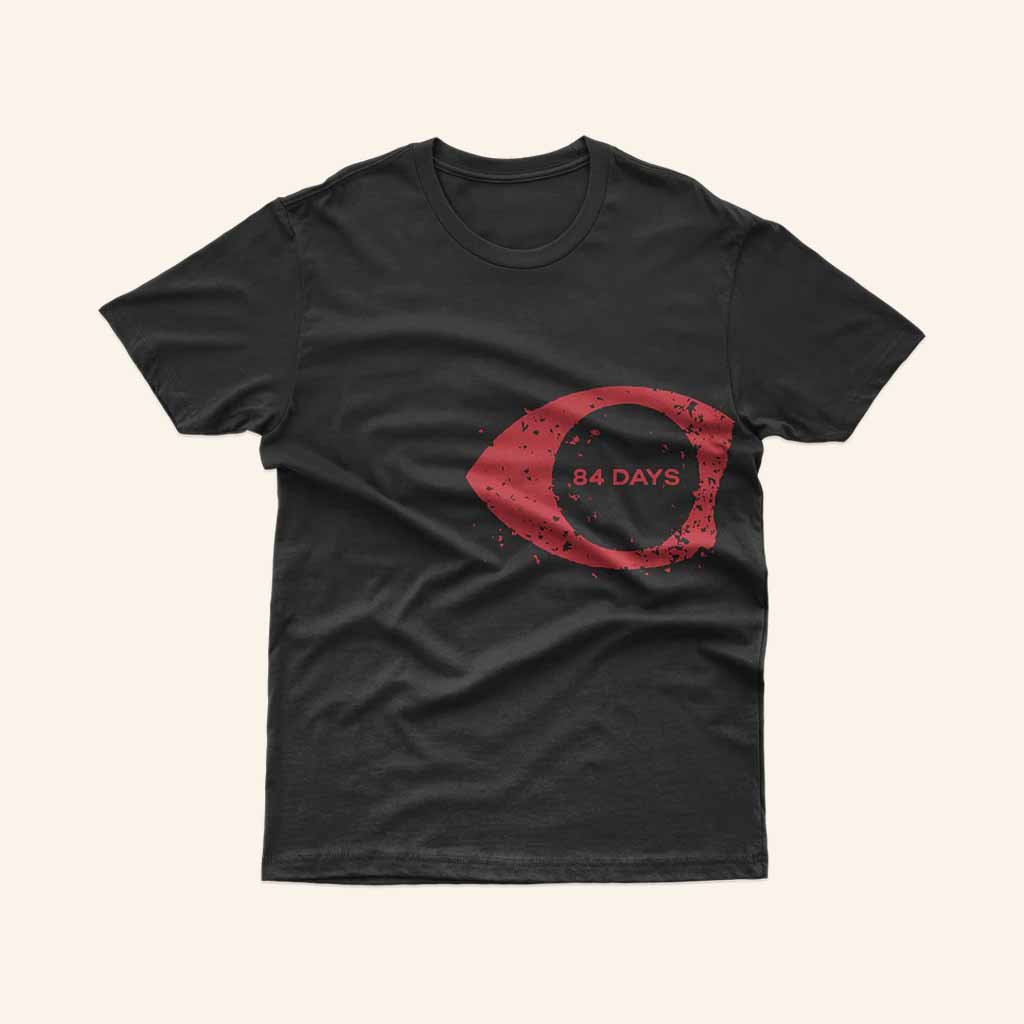 84 Days Merch Eyeball Logo Black T-Shirt Birthday Gift For Dad