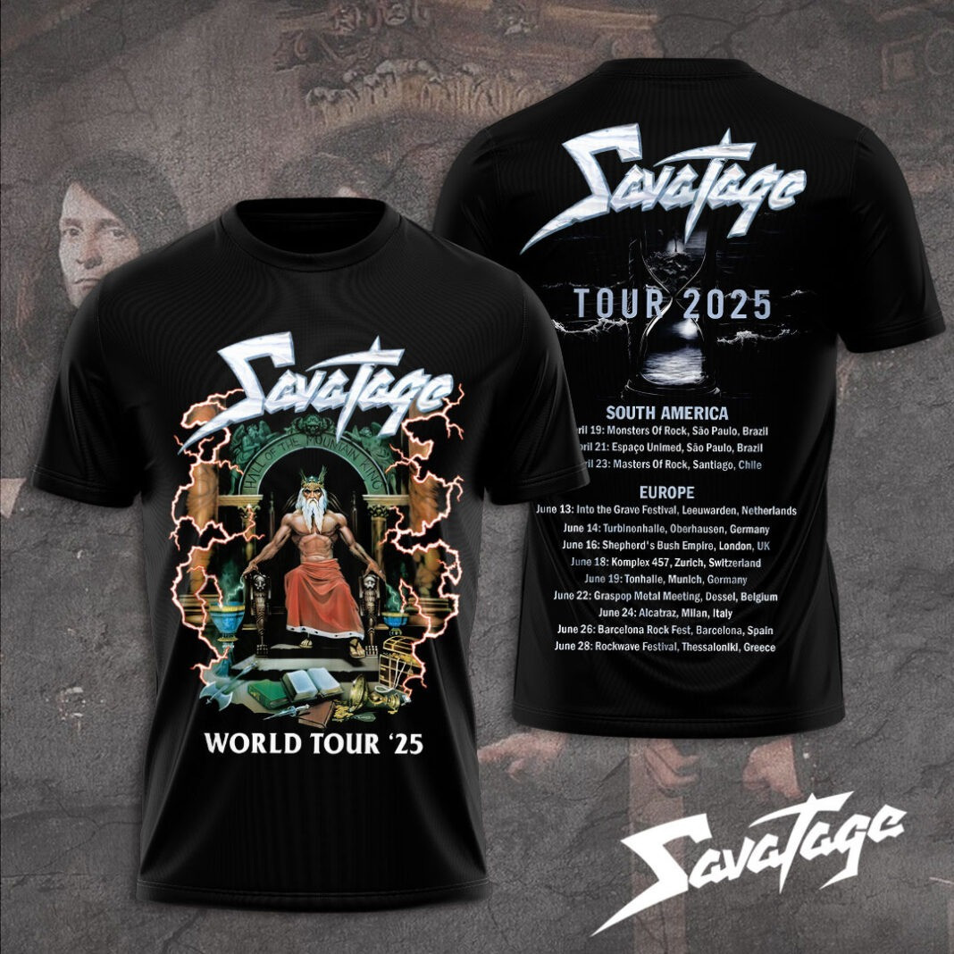 85 Savatage World Tour 2025 T-Shirt Music Gift Ideas For Guys
