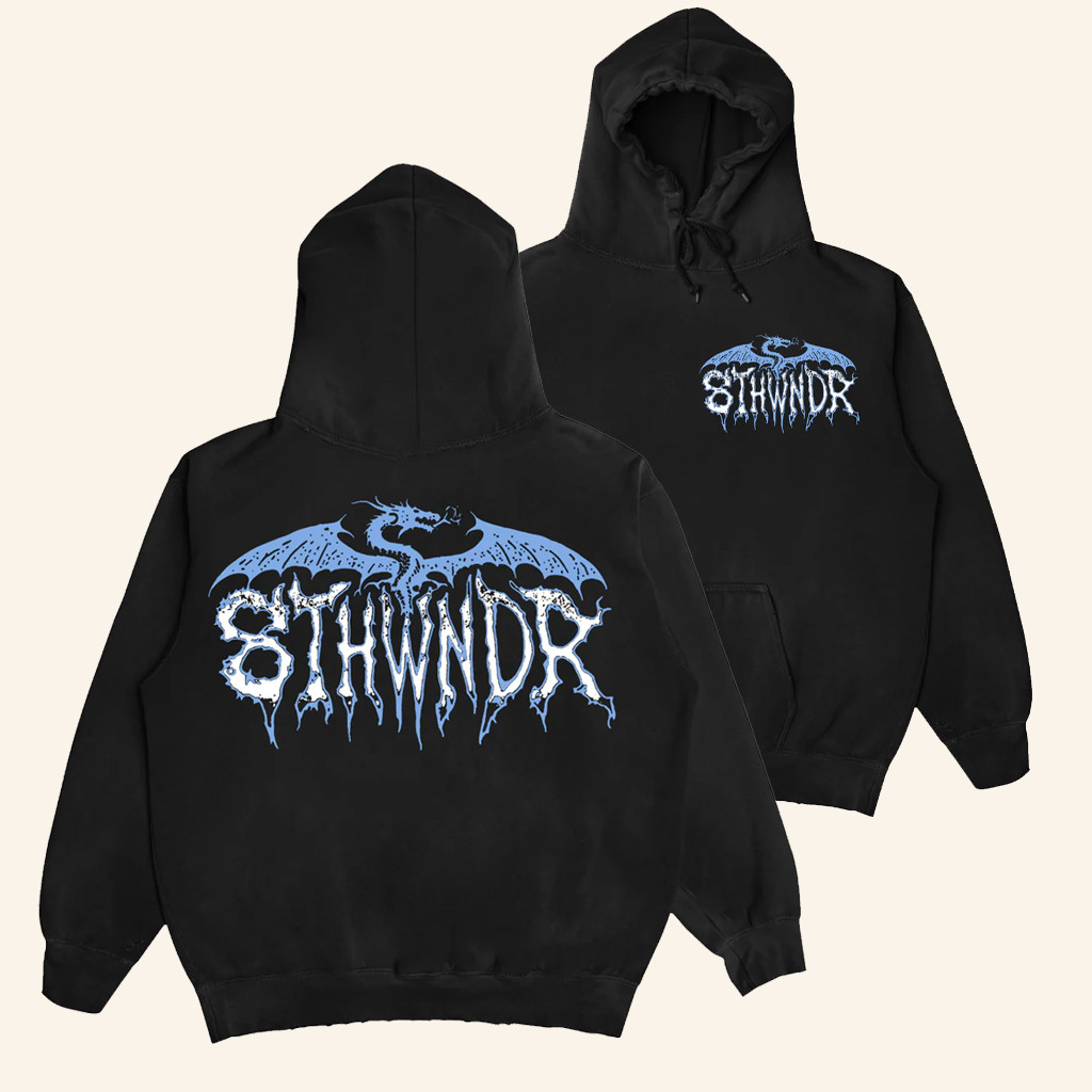 8Thwndr Merch Dragon Black Hoodie Birthday Gifts For Husband