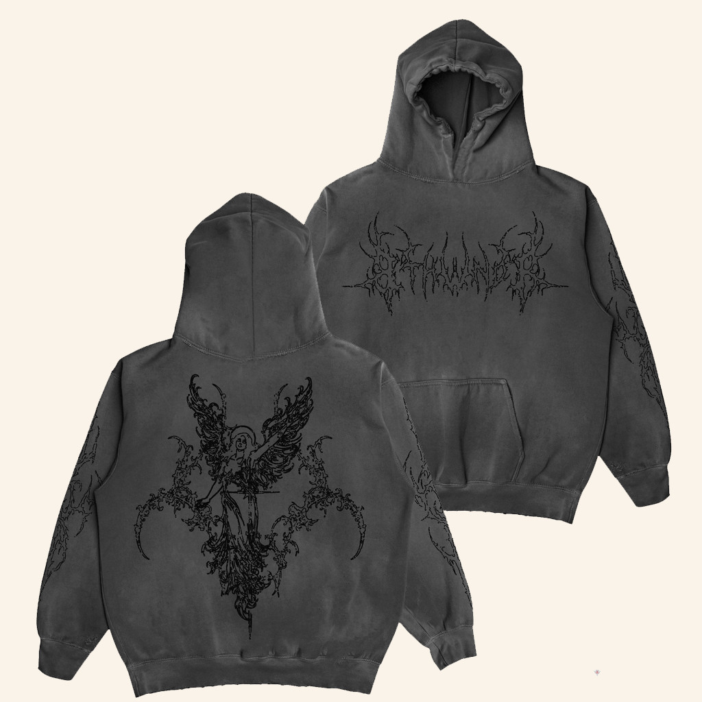 8THWNDR Merch Sigil Angel Vintage Hoodie Birthday Gifts Ideas For Him