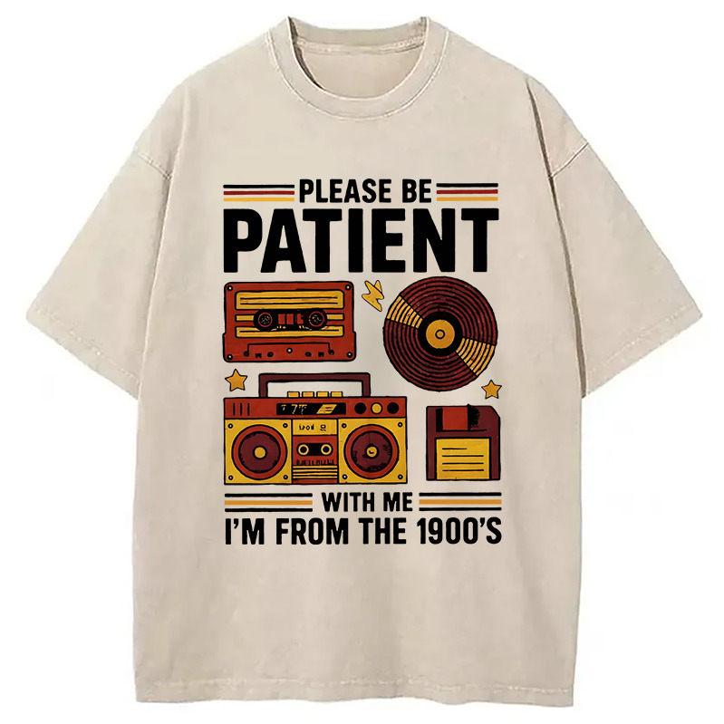 90s Retro Stuff Washed T-Shirt Soft Cotton Daily Wear Tee Gifts For Sister