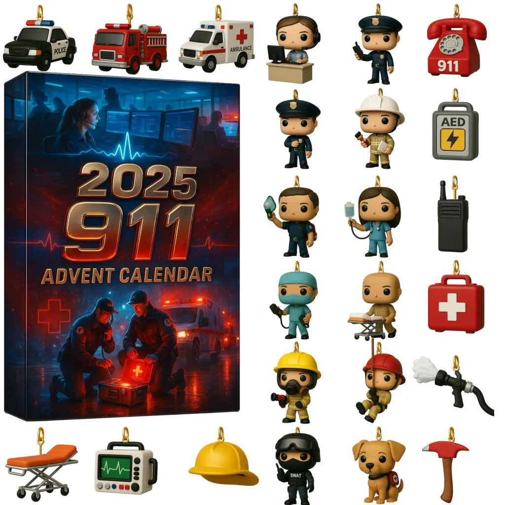 911 Emergency Hotline Advent Calendar 2025 Christmas Eve Countdown Xmas Gift Ideas