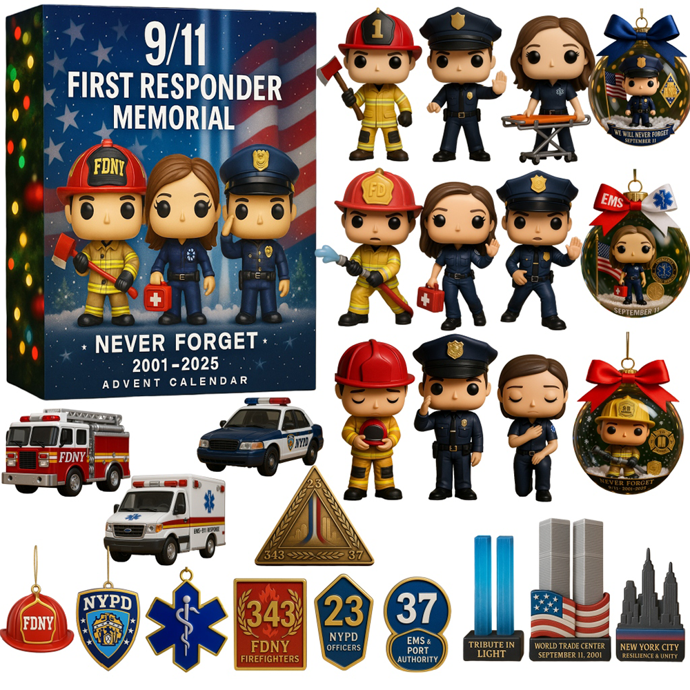 911 First Responder Memorial Advent Calendar Holiday Countdown Calendar 911 Operator Gifts