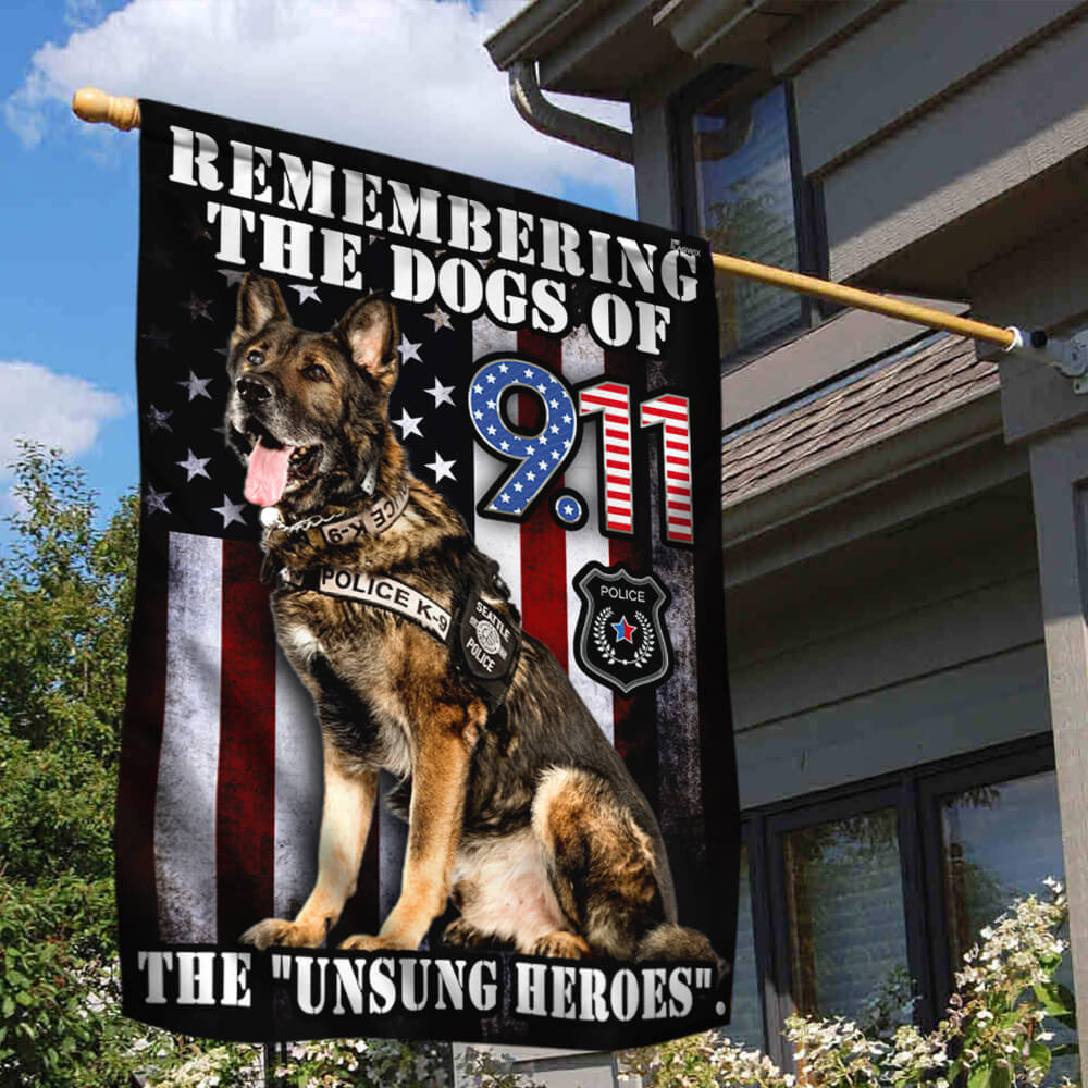 911 Flag German Shepherd Rescue Dogs