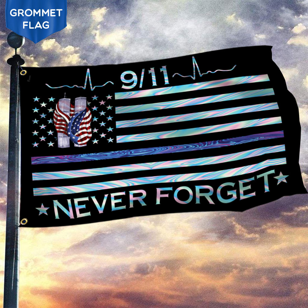 911 Grommet Flag Patriot Day Never Forget